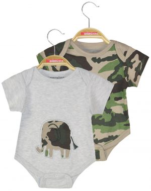 2 pcs set of body cotton with army print