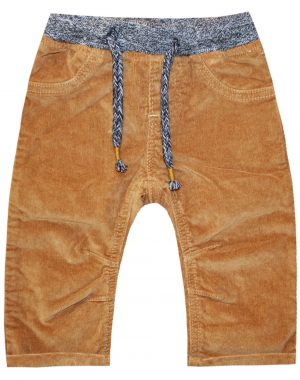 Trousers corduroy with elastic band at waist
