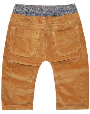Trousers corduroy with elastic band at waist