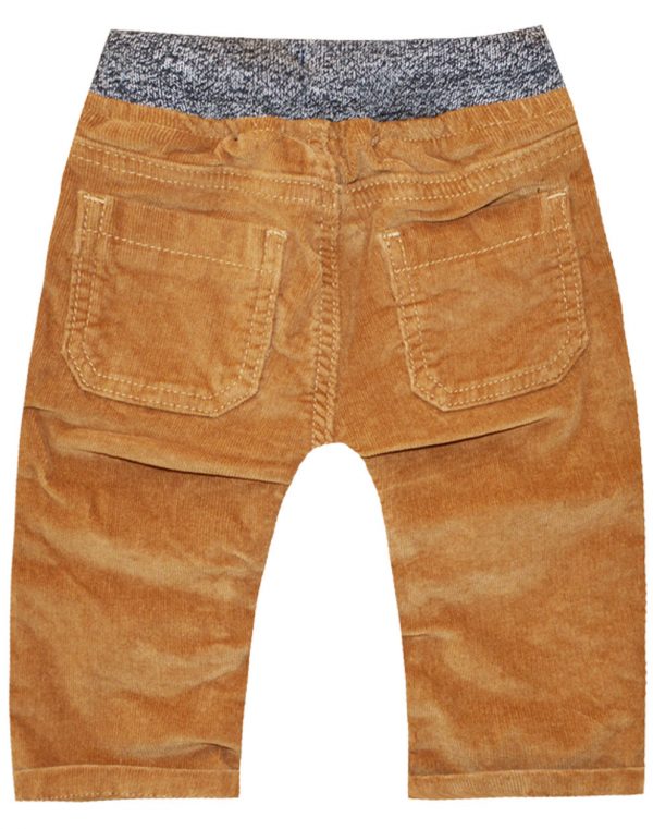 Trousers corduroy with elastic band at waist
