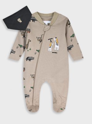 Baby romper with bib