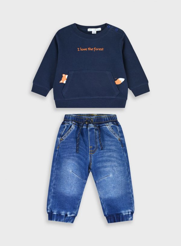 Baby set jumper with jeans