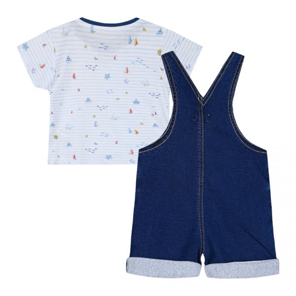 Baby boy΄s 2 piece set with shirt and overalls (3-18 months)