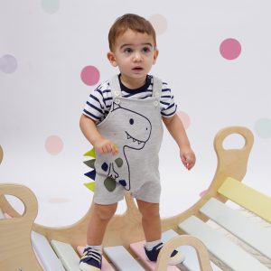 Baby boy΄s 2 piece set with shirt and romper (0-18 months)