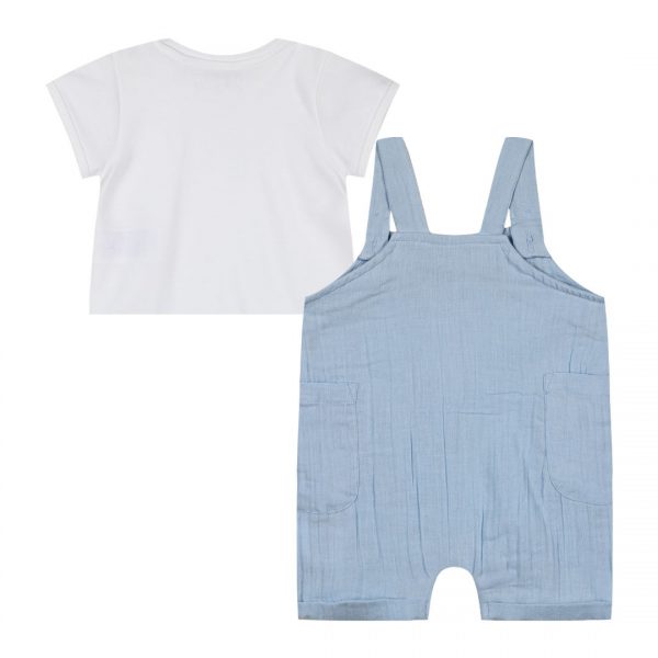 Baby boy΄s 2 piece set with shirt and overalls (0-15 months)