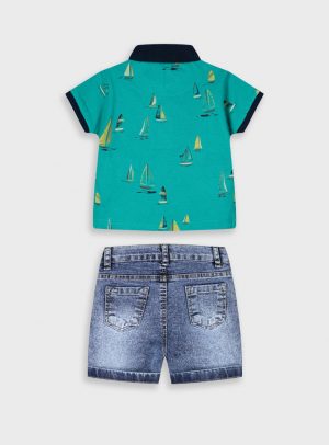 Set polo and shorts for baby boys (9 - 24 months)