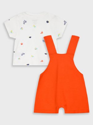 Set t-shirt and dungarees for baby boys (0 - 18 months)