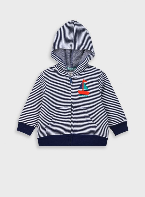 Striped zip hoodie for baby boys (3 - 24 months)