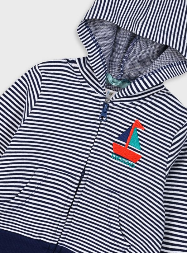 Striped zip hoodie for baby boys (3 - 24 months)