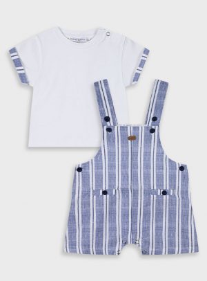Set t-shirt and dungarees for baby boys (0 - 18 months)