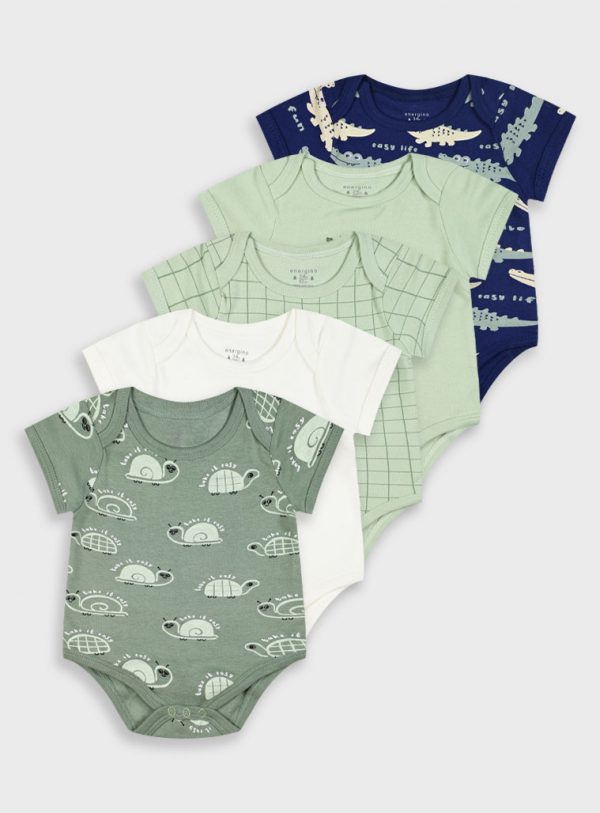 Set of 5 bodysuits for baby boys (0 - 24 months)