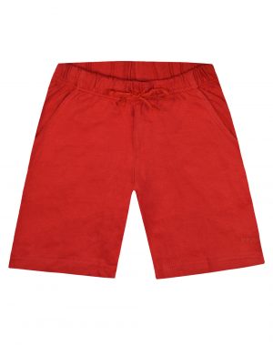 Shorts knitted with elastic band around waist basic line