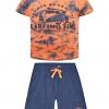 Set with printed t-shirt for boys