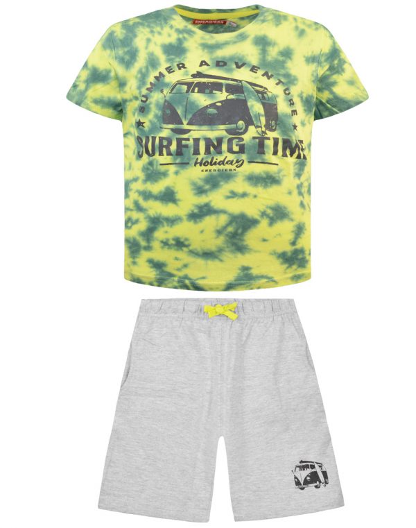 Set with printed t-shirt for boys