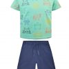 Set with printed t-shirt for boys