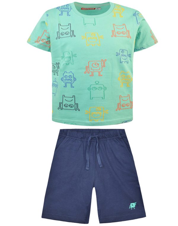 Set with printed t-shirt for boys