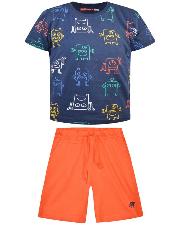 Set with printed t-shirt for boys