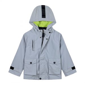 Boy's light, waterproof jacket with hood