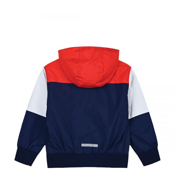 Boy΄s light, three-colour jacket with hood