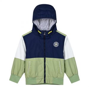 Boy΄s light, three-colour jacket with hood