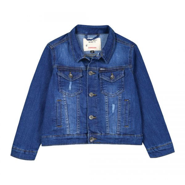 Boy΄s light, jean jacket with distressed effects