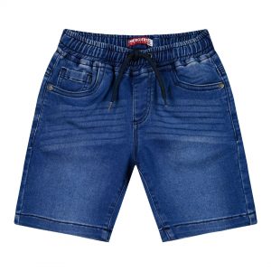 Boy΄s jean bermuda with elastic waistband