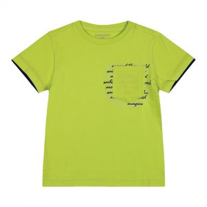 Kοντομάνικη μπλούζα με τύπωμα και τσέπη για αγόρι