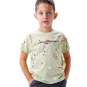 Μακό κοντομάνικη εμπριμέ μπλούζα με τύπωμα για αγόρι