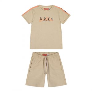 Παιδικό σετ 2 τεμάχια αχνούδιαστο φούτερ με τύπωμα στην μπλούζα για αγόρι