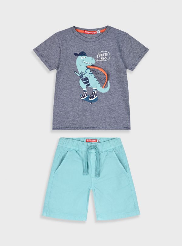 Set with striped t-shirt for boys