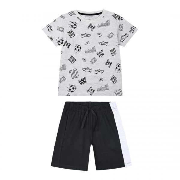 Set with printed t-shirt for boys