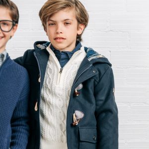 Cable knit pullover for boys