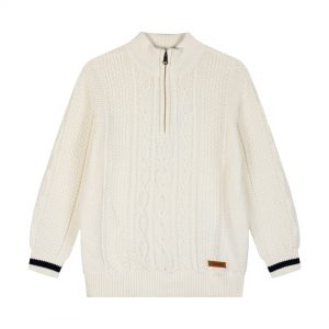 Cable knit pullover for boys