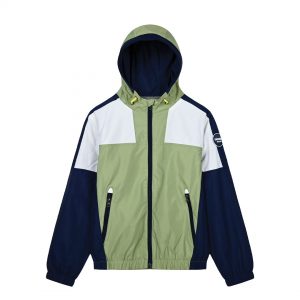 Boy΄s light, three-colour jacket with hood