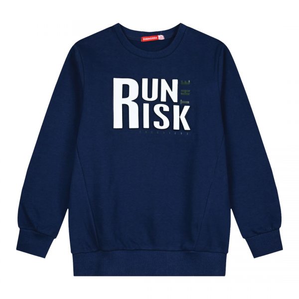 Boy΄s fleece sweatshirt with embossed print