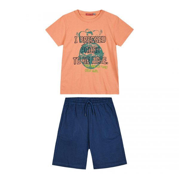 Boy΄s jersey set with a print on the front side