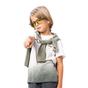 Κοντομάνικη μπλούζα ντεγκραντέ με τύπωμα για αγόρι
