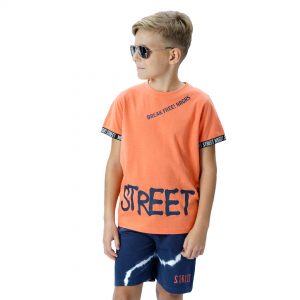 Boy΄s tie dyed bermuda with print