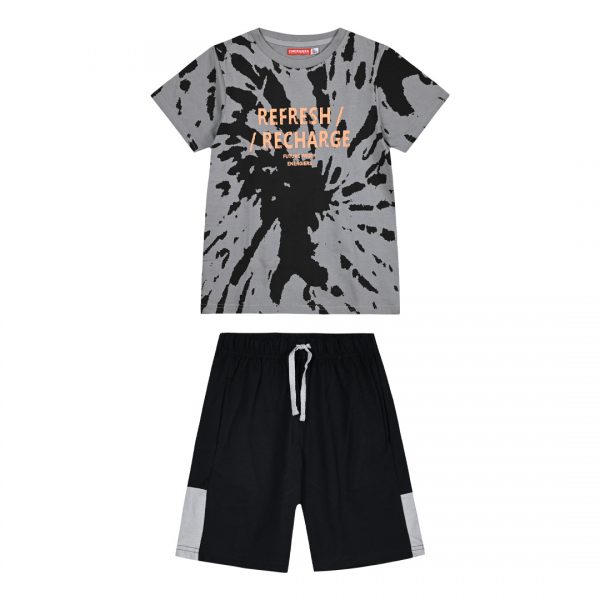 Παιδικό σετ μακό 2 τεμάχια tie dye με τύπωμα για αγόρι