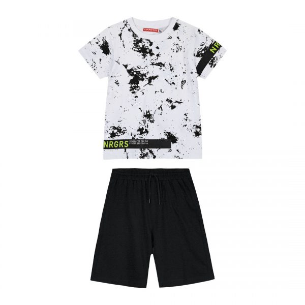 Boy΄s jersey set with printed shirt with print