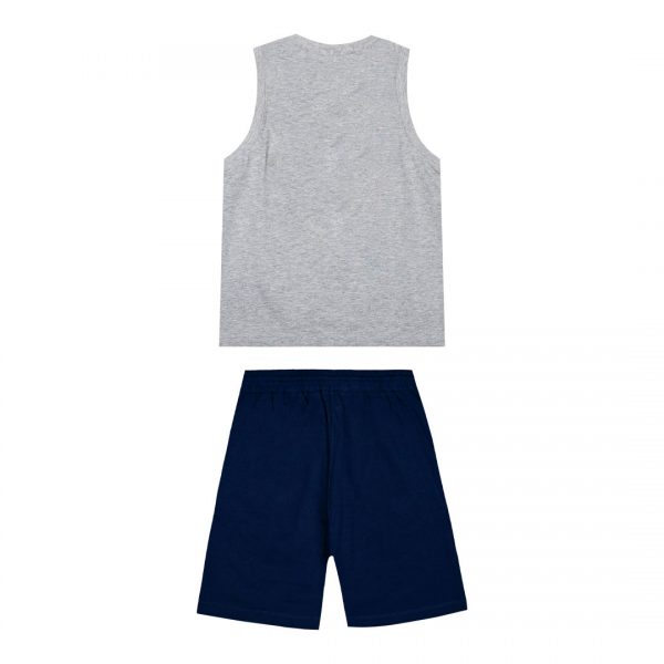 Boy΄s jersey set with sleeveless shirt with print