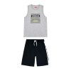 Boy΄s jersey set with sleeveless shirt with print