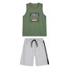 Boy΄s jersey set with sleeveless shirt with print