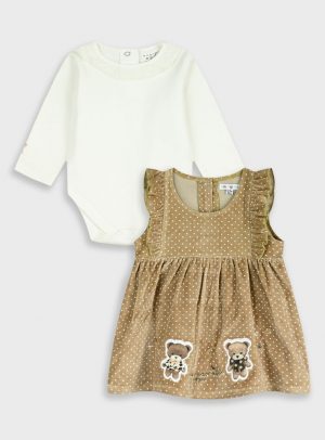 Baby 2 piece set romper with dress