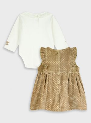 Baby 2 piece set romper with dress
