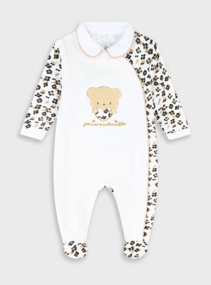 Baby leopard print romper