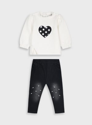 Baby 2 piece set shirt with jeans