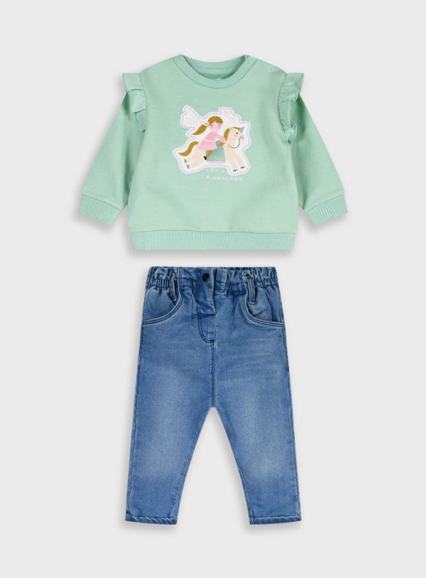 Baby 2 piece set jumper with jeans