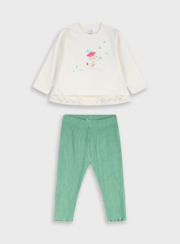Baby 2 piece set shirt with leggings