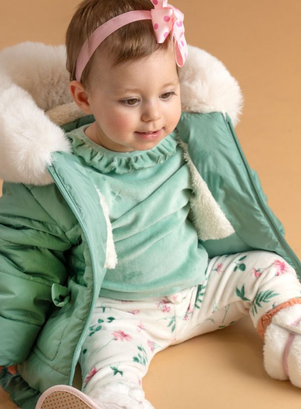 Baby 2 piece velvet set shirt with leggings